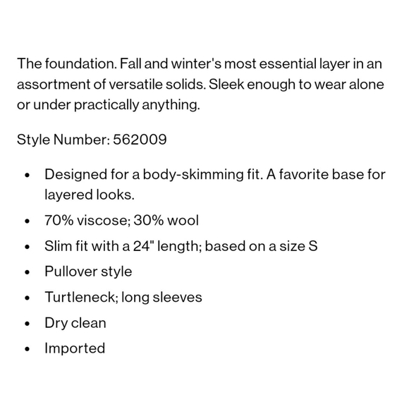 Club Monaco black wool blend JULIE turtleneck ⭐ LAST ONE! - Picture 3 of 3